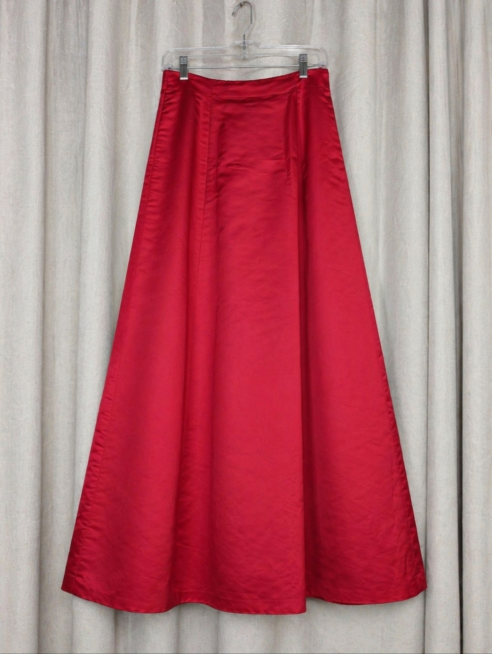Talbots Collection Pure Silk True Red A-line Classic Full Length Maxi Skirt